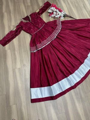 Festival Special Chinon Crop Top Lehenga with Heavy Thread & Sequence Work  PC-321 Maroon Festival Special Chinon Crop Top Lehenga with Heavy Thread & Sequence Work  PC-321 Maroon