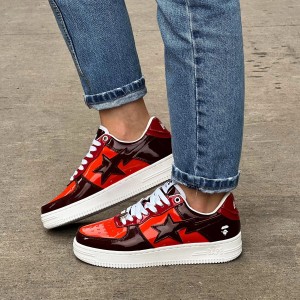 A Bathing Ape Bape Sta Low Brown Orange