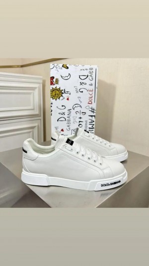 Dolce And Gabbana Calfskin Nappa Portofino Sneakers