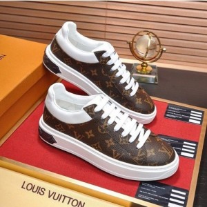 louisss LV Trainer Brown White