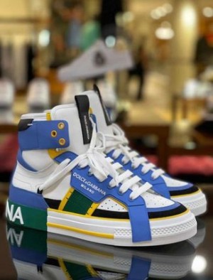 Dolce Gabbana Sneaker Calfskin 2 Zero custom High in Blu Fix