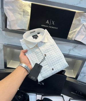 ARMAN I EXCHANGE TAXIDO PRINT WHITE PREMIUM SHIRT WITH OG BOX AND BAG 1176