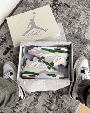 air jordan retro 4 pine green semi ua