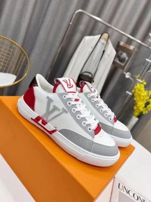 Louiss Vuittonn LV Charlie Sneaker White Red 