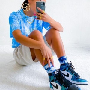 Jorda_nn retro 1 high Tie dye with extra lace semi Ua sale