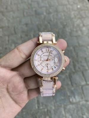 MICHAE L KORS PARKER PINK WATCH