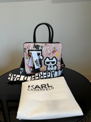 Karl Lagerfeld Paris Maybelle Satchel Pink with dust bag