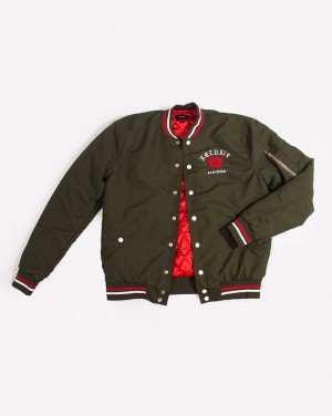 XCLUSIV GREEN ROSE BOMBER JACKET