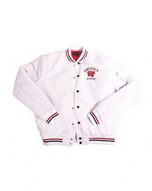 XCLUSIV WHITE ROSE BOMBER JACKET