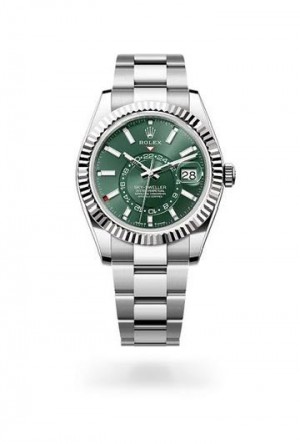 Rolex Sky Dweller Silver Green Dial