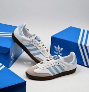 Adidas samba white sky blue Men