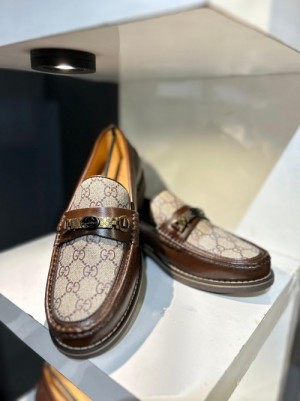 Gucc i party wear loafer brown gg 88