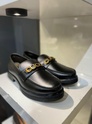 Gucci party wear loafer black gg 99 sig