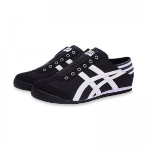 onitsuka tiger mexico 66 black & white slip on 