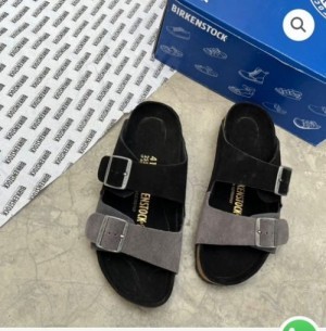 Birkenstock Arizona Black Grey Suede
