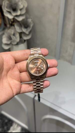 ROLE X DAY DATE ROSE GOLD BROWN