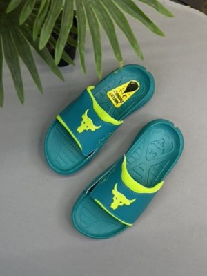 Under Armour Project Rock 3 Slides Green
