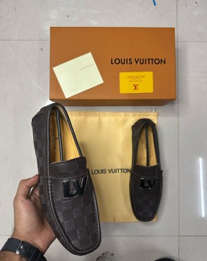 Louis Vuitton Leather Premium Loafer Brown L16 Louis Vuitton Leather Premium Loafer Brown L16