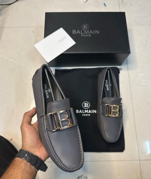 Balmainn Leather Luxury Loafer Grey L19 Balmainn Leather Luxury Loafer Grey L19