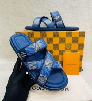 LOUIS VUITTON VENICE BLUE PREMIUM SLIDE os