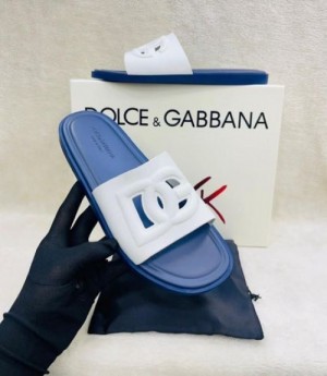 DOLCE GABBANA CUT OUT LOGI WHITE PREMIUM SLIDE os