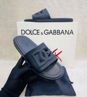 DOLCE GABBANA CUT OUT LOGI BLUE PREMIUM SLIDE os