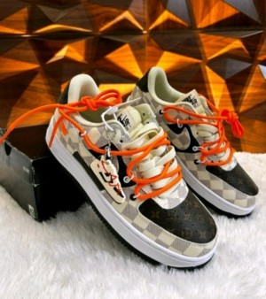 LV AIRFORCE 1 BEIGE BROWN NO RETURN