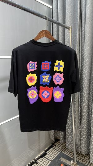 LOUIS VUITTO_N BLACK DROP SHOULDER PREMIUM T-SHIRT (193)