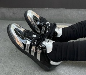 adidass samba x atmos tuxedo silver black 4f