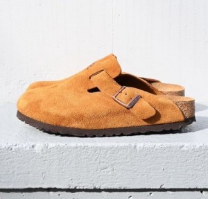 Birkenstock boston tan suede
