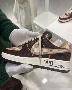 NIKE AIRFORCE 07 X LOUIS VUITTON BROWN