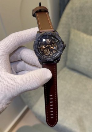 fossi l Bronson leather automatic with brand box