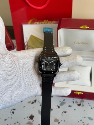 Cartier Santos Black Silicon