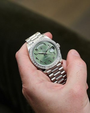 Rolex Day Date Presidental Arabic Dial Diamond Bezel