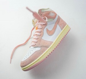 Nikee Air jordan 1 High Washed Pink SEMI UA