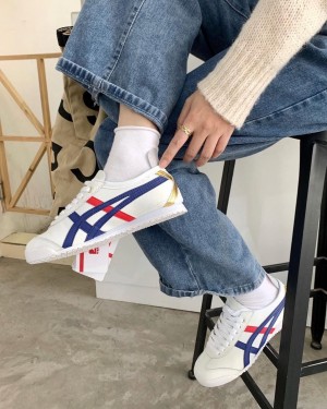 Onitsuka Tiger Mexico 66 White Blue Gold Women s