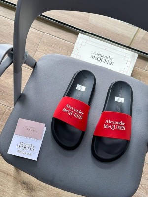 Alexander MCQueen Pool Slide Black Red FIXED