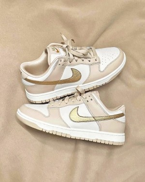 Ni ke dunk low phantom metallic gold