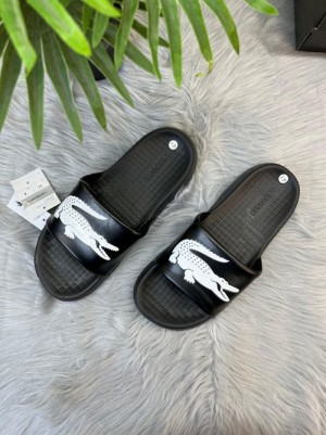 LACOSTEE SLIDE BLACK