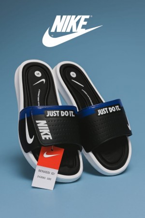 Just Do it Comfort FootBed Slides Black Blue