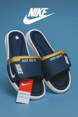 Just Do it Comfort FootBed Slides Blue Gold