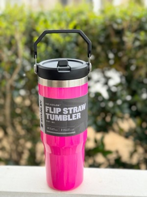 Stanley IceFlow Flip Straw Tumbler 30 oz Electric Pink