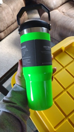 Stanley IceFlow Flip Straw Tumbler 30 oz Neon Green