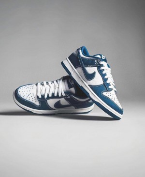 Nikee Dunk Low Sashiko Industrial Blue fl