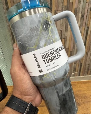 Stanley Quencher Marble Edition Tumbler Grey Blue