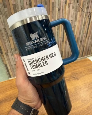 Stanley Quencher Marble Edition Tumbler Dark Blue