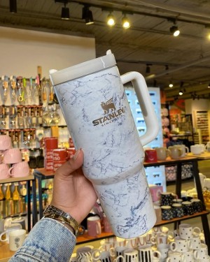 Stanley Quencher Marble Edition Tumbler White