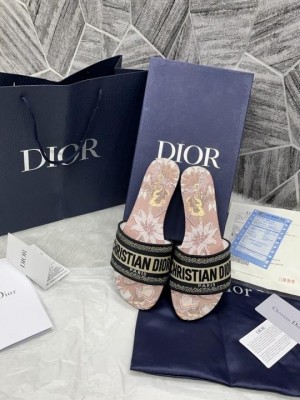 Dior Dway Flower Multi Slides With OriginalBox DustCover CarryBag Tags Highend B4U