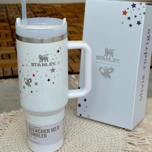 Stanley x Olivia Rodrigo Quencher H2.O FlowState Tumbler  40 OZ White Star