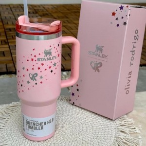 Stanley x Olivia Rodrigo Quencher H2.O FlowState Tumbler  40 OZ Pink Rose Blush